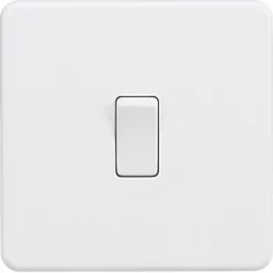 Knightsbridge SF2000MW 10AX 1-Gang 2-Way Light Switch Matt White