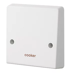Crabtree Capital 45A Unswitched Cooker Outlet Plate White 1 Crabtree Capital 45A Unswitched Cooker Outlet Plate White