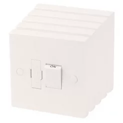 13A Switched Fused Spur White 5 Pack
