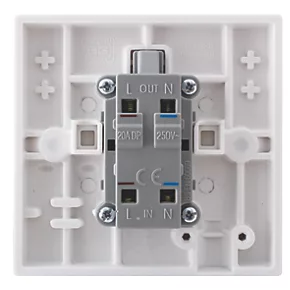 British General 900 Series 20A 1-Gang DP Control Switch White 3 British General 900 Series 20A 1-Gang DP Control Switch White - Image 3
