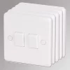 LAP 10AX 2-Gang 2-Way Light Switch White 5 Pack