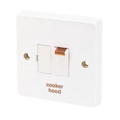 Crabtree Capital 13A Switched Cooker Hood Fused Spur with Neon White