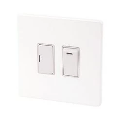 Varilight 13AX Switched Fused Spur with Neon Gloss White with White Inserts