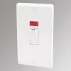 LAP 45A 2-Gang DP Cooker Switch White with Neon