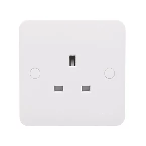 Schneider Electric Lisse 13A 1-Gang Unswitched Plug Socket White 2 Schneider Electric Lisse 13A 1-Gang Unswitched Plug Socket White - Image 2