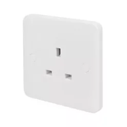 Schneider Electric Lisse 13A 1-Gang Unswitched Plug Socket White