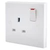 British General 900 Series 13A 1-Gang DP Switched Plug Socket White
