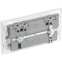 British General Evolve 13A 2-Gang SP Switched Socket + 3.1A 2-Outlet Type A USB Charger Pearlescent White with White Inserts 10 British General Evolve 13A 2-Gang SP Switched Socket + 3.1A 2-Outlet Type A USB Charger Pearlescent White with White Inserts -White Switches & Sockets Sales Store 797RF A4