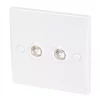 Schneider Electric Ultimate Slimline 2-Gang Duplex Multimedia Socket White