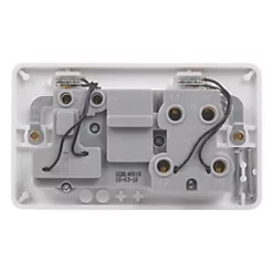 Schneider Electric Lisse 45A 2-Gang DP Cooker Switch & 13A DP Switched Socket White with LED -White Switches & Sockets Sales Store 8103J A3