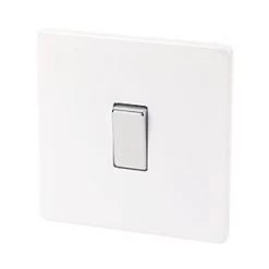 Varilight 10AX 1-Gang 2-Way Light Switch Ice White