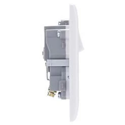 British General 800 Series 13A 1-Gang DP Switched Socket White -White Switches & Sockets Sales Store 833HV A2
