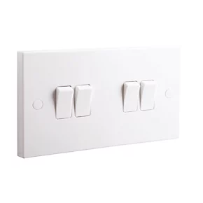 British General 900 Series 10AX 4-Gang 2-Way Light Switch White 2 British General 900 Series 10AX 4-Gang 2-Way Light Switch White - Image 2