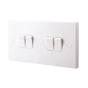 British General 900 Series 10AX 4-Gang 2-Way Light Switch White 1 British General 900 Series 10AX 4-Gang 2-Way Light Switch White