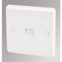 LAP Slave Telephone Socket White