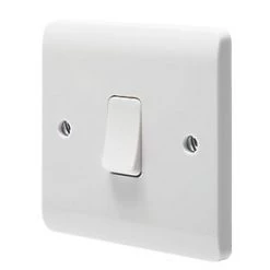 Crabtree Instinct 10A 1-Gang 2-Way Retractive Switch White