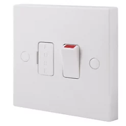 British General 900 Series 13A Switched Fused Spur & Flex Outlet White