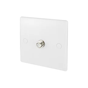Schneider Electric Ultimate Slimline F-Type Satellite Socket White with Colour-Matched Inserts 1 Schneider Electric Ultimate Slimline F-Type Satellite Socket White with Colour-Matched Inserts