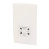 Varilight 2-Gang Dual Voltage Shaver Socket 115 / 230V Ice White with White Inserts
