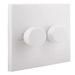 British General 900 Series 2-Gang 2-Way LED Dimmer Switch White 2 British General 900 Series 2-Gang 2-Way LED Dimmer Switch White - Image 2