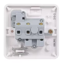 Schneider Electric Lisse 5A 1-Gang SP Switched Round Pin Plug Socket White -White Switches & Sockets Sales Store 8806J A3
