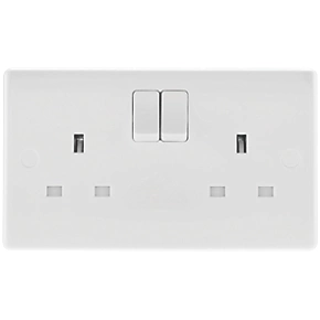 British General 800 Series 13A 2-Gang SP Switched Socket White 2 British General 800 Series 13A 2-Gang SP Switched Socket White - Image 2