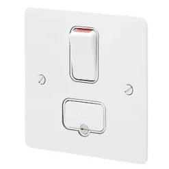 MK Edge 13A Switched Fused Spur White with Colour-Matched Inserts