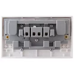 British General 900 Series 13A 2-Gang DP Switched Plug Socket White -White Switches & Sockets Sales Store 91002 A2