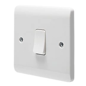 Crabtree Instinct 10AX 1-Gang 2-Way Light Switch White 1 Crabtree Instinct 10AX 1-Gang 2-Way Light Switch White
