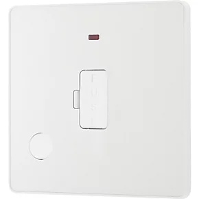 British General Evolve 13A Unswitched Fused Spur with LED Pearlescent White with White Inserts 4 British General Evolve 13A Unswitched Fused Spur with LED Pearlescent White with White Inserts - Image 4