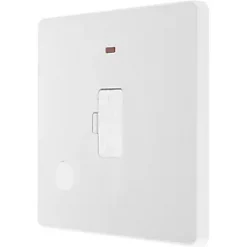 British General Evolve 13A Unswitched Fused Spur with LED Pearlescent White with White Inserts