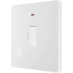 British General Evolve 13A Unswitched Fused Spur with LED Pearlescent White with White Inserts 1 British General Evolve 13A Unswitched Fused Spur with LED Pearlescent White with White Inserts