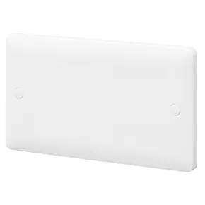 MK Base 2-Gang Blanking Plate White 1 MK Base 2-Gang Blanking Plate White
