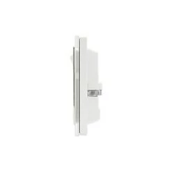 Retrotouch Crystal 13A 2-Gang DP Switched Plug Socket White Glass -White Switches & Sockets Sales Store 9689J A2