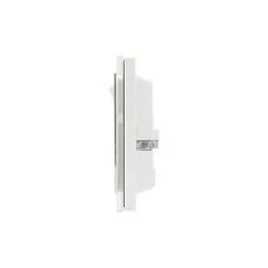 Retrotouch Crystal 13A 2-Gang DP Switched Plug Socket White Glass -White Switches & Sockets Sales Store 9689J A3