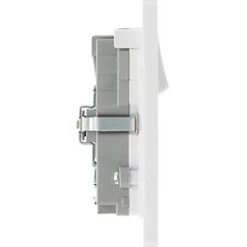 British General Evolve 13A 2-Gang SP Switched Socket + 3A 2-Outlet Type A & C USB Charger Pearlescent White with White Inserts -White Switches & Sockets Sales Store 970RF A5