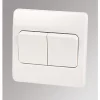 MK Logic Plus 10AX 2-Gang 2-Way Light Switch White