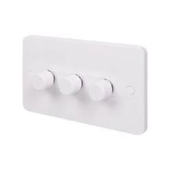 Schneider Electric Lisse 3-Gang 2-Way Dimmer Switch White