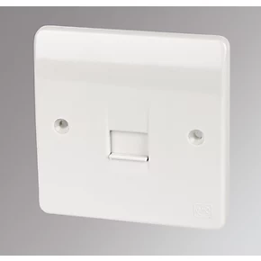 MK Logic Plus Slave Telephone Socket White 1 MK Logic Plus Slave Telephone Socket White